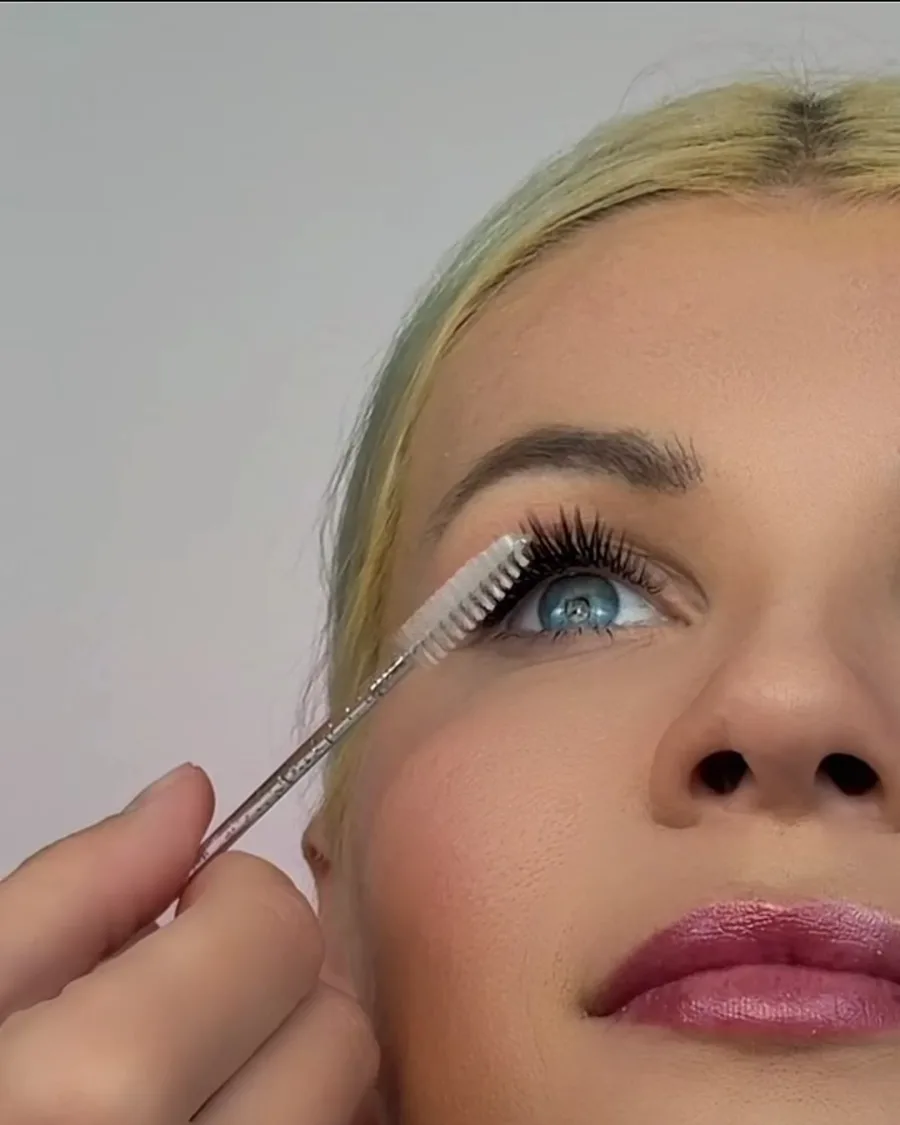 Brushing lashes — our work